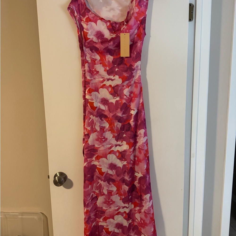 Pink Asymmetrical Sundress for Wedding Guests